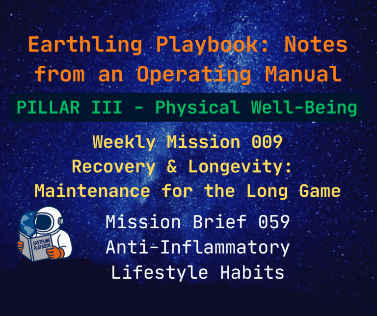 Mission Brief 059 – Anti-Inflammatory Lifestyle Habits