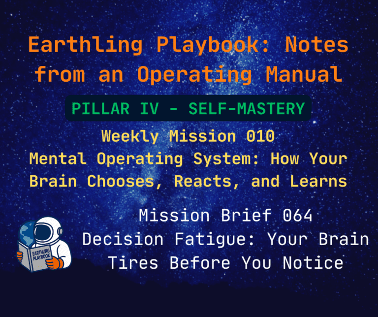 Mission Brief 064 – Decision Fatigue: Your Brain Tires Before You Notice