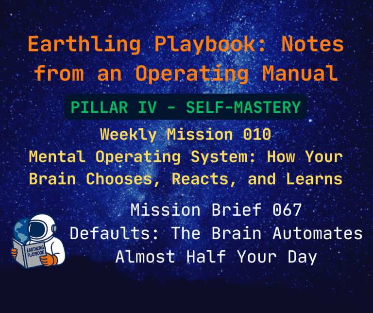 Mission Brief 067 - Defaults: The Brain Automates Almost Half Your Day