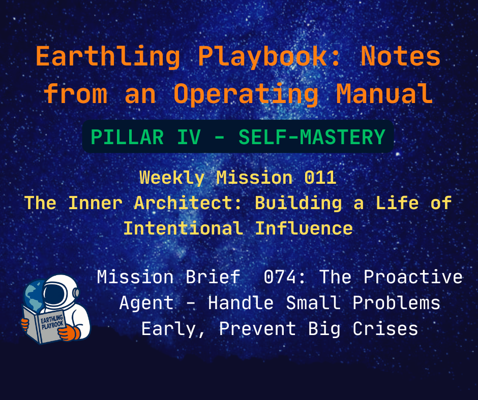 Mission Brief 074: The Proactive Agent - Handle Small Problems Early, Prevent Big Crises