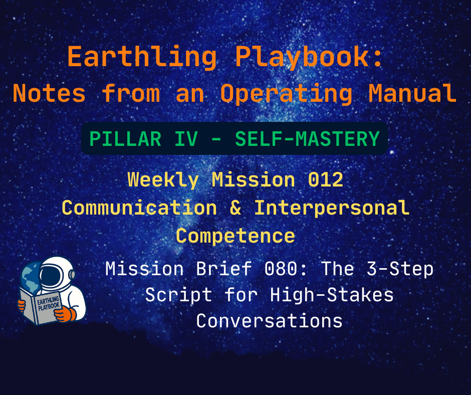 Mission Brief 080: The 3-Step Script for High-Stakes Conversations